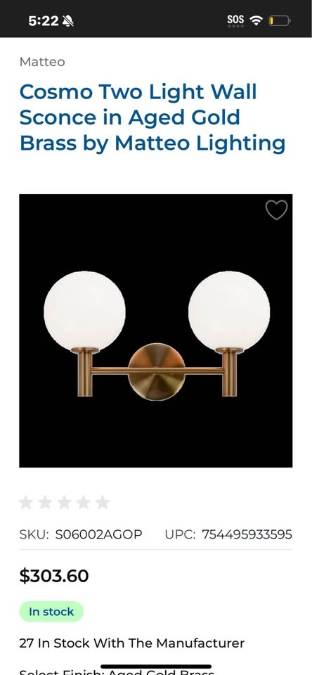 Luxury Matteo Light Fixtures Brand New! - photo 4