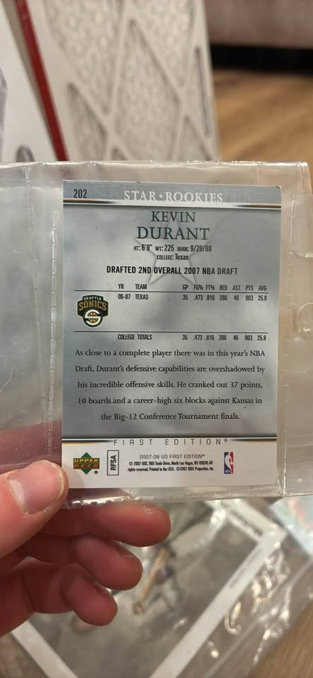 Kevin Durant, First Edition Rookie Card - photo 2