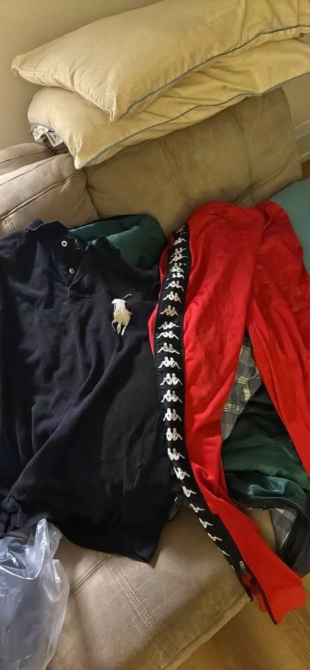 Nice outfit, polo dress shirt and kappa pants, Size small