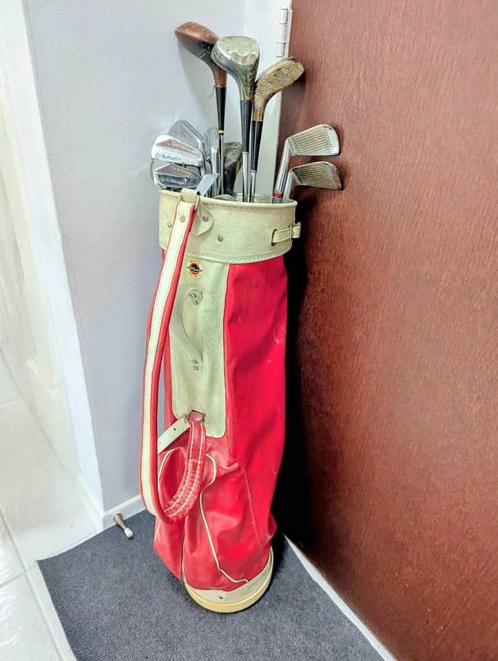 Vintage Golf Clubs, Accessories and Wilson Bag For Sale