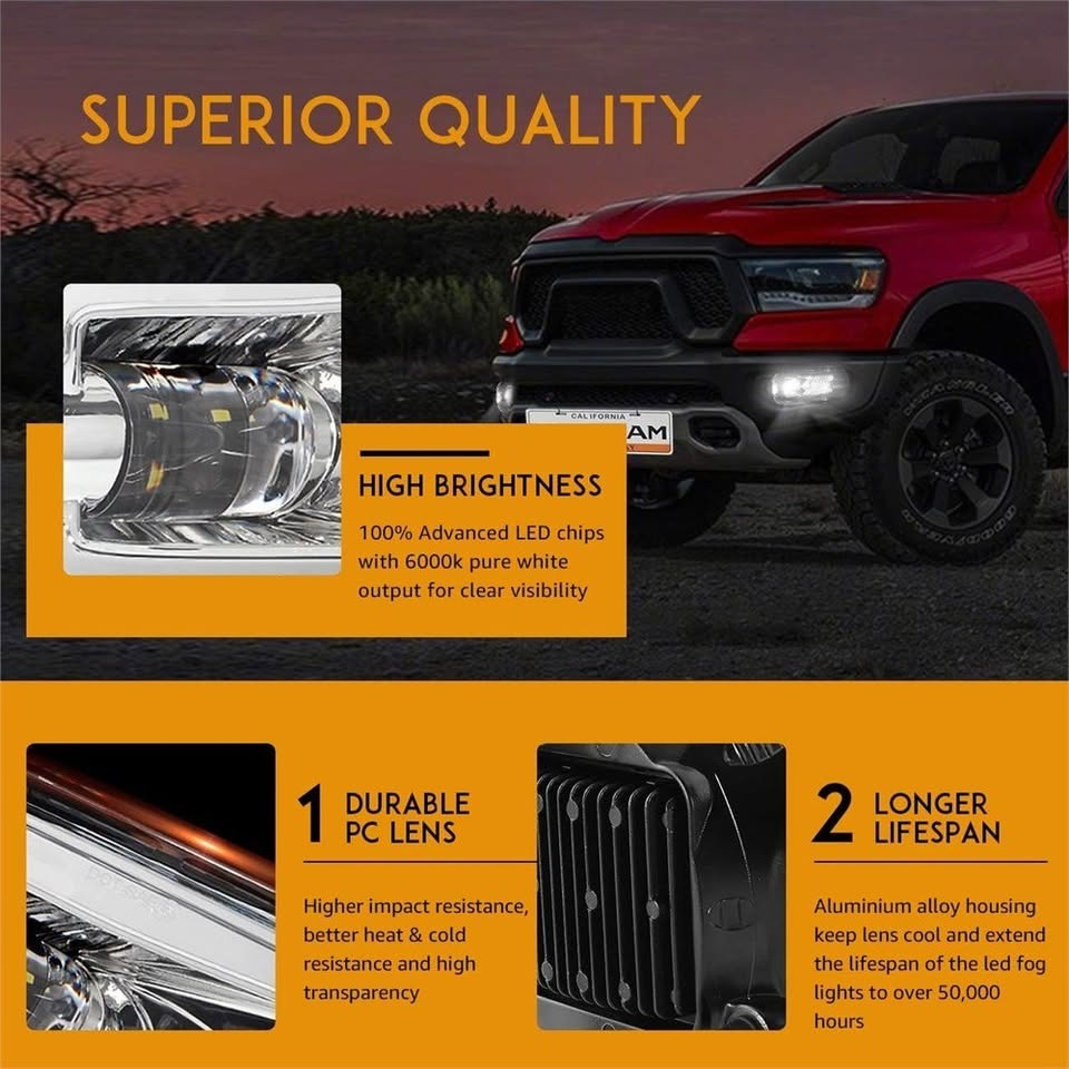 Auxbeam LED Fog Light Assembly for Ram 1500/2500/3500 - photo 2