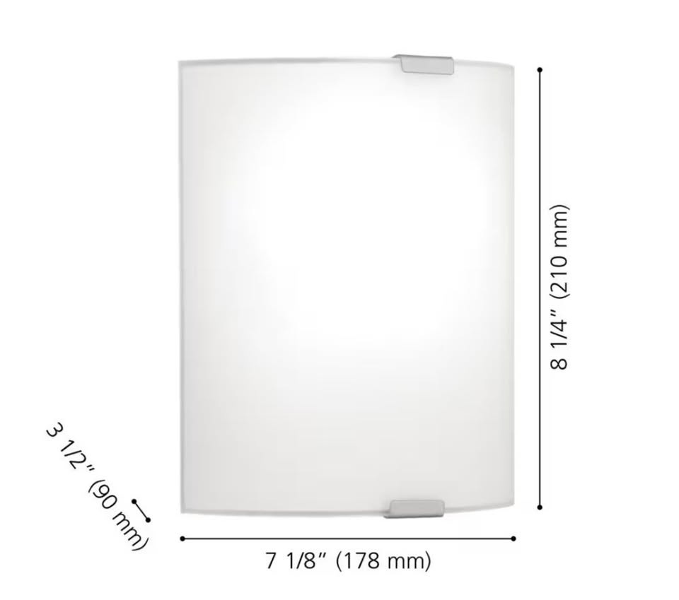 Grafik Chrome Wall Sconce with Satin Glass Shade - photo 2
