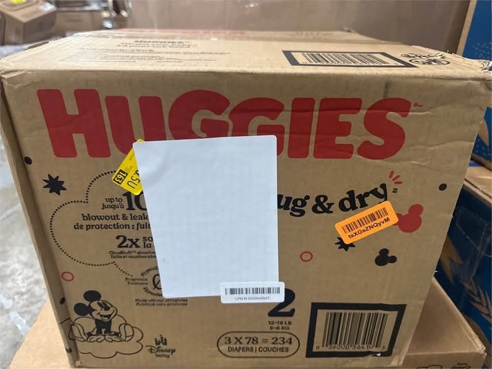 BNIB Huggies Snug & Dry Diapers, Size 2 (12-18 lbs), 234 Ct - photo 2