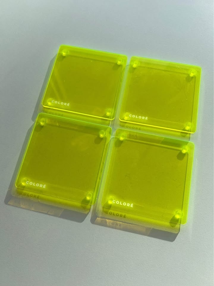 neon green acrylic coasters coloré - holt Renfrew - photo 2