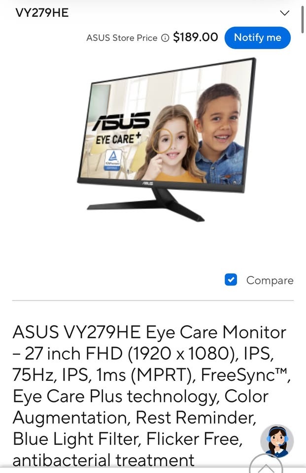 ASUS 27’ Monitor VY279HE - photo 4