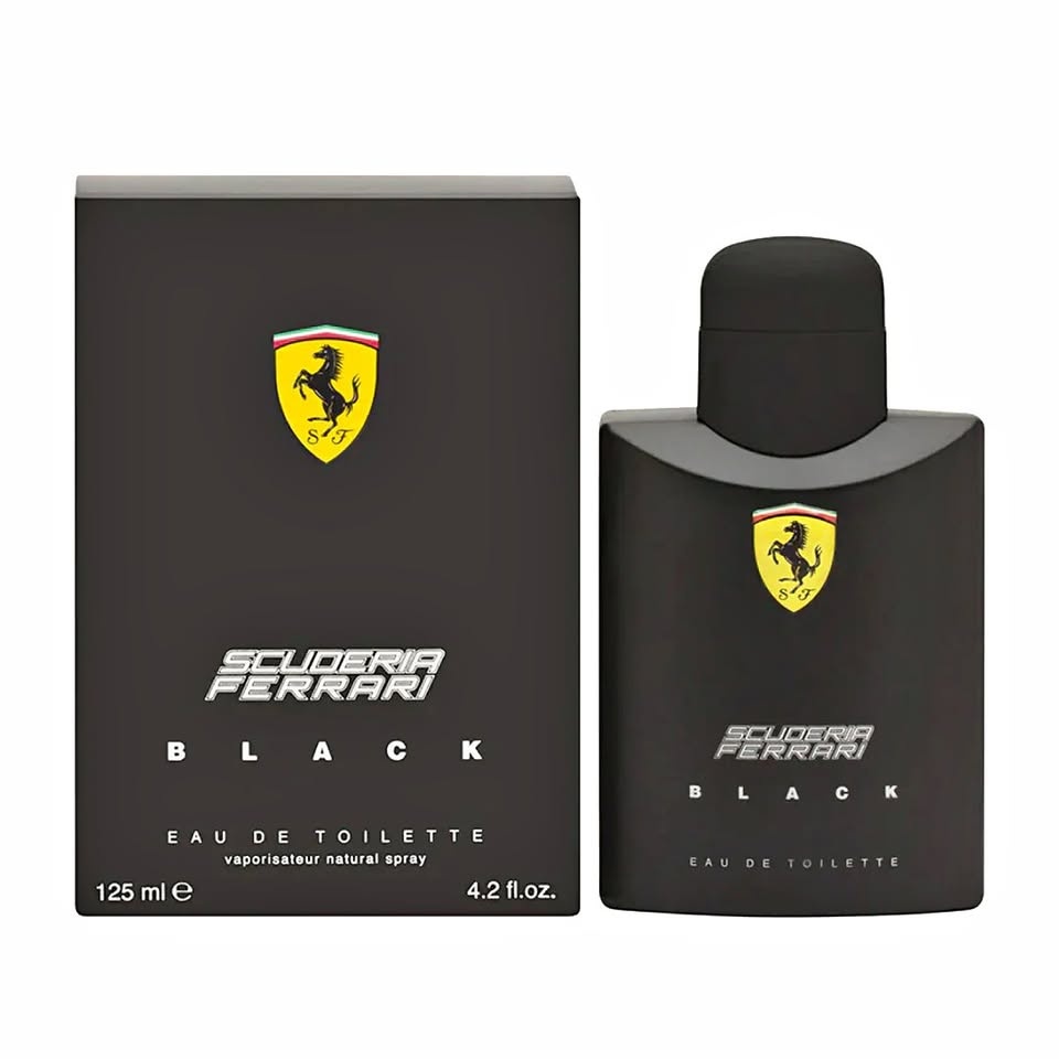 FERRARI SCUDERIA BLACK Eau De Toilette 4.2 Oz BRAND NEW