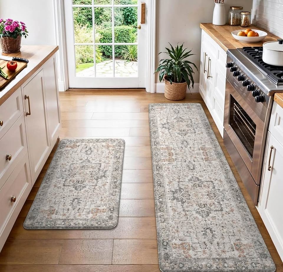 New GENIMO Kitchen Mats 2PCS, Anti Fatigue 23”*71”