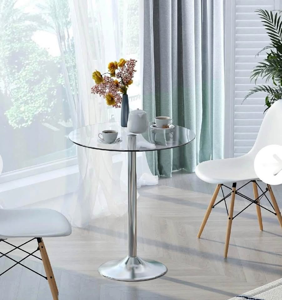 New Modern Round Dining Table – Compact & Stylish