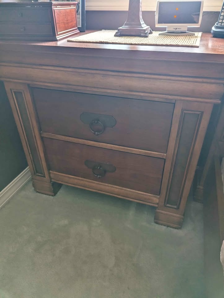 2 night stands ( 1 dresser or King bed separately) hardware rest