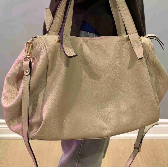 Gianni Chiarini Leather Shoulder Bag - Taupe Beige