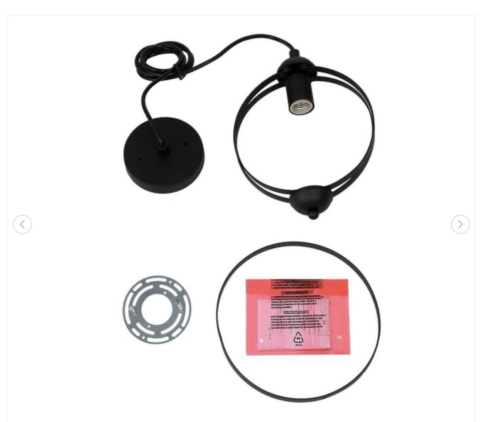 Black Pendant Light Modern Globe 1-Light 9.5 in - New - photo 5