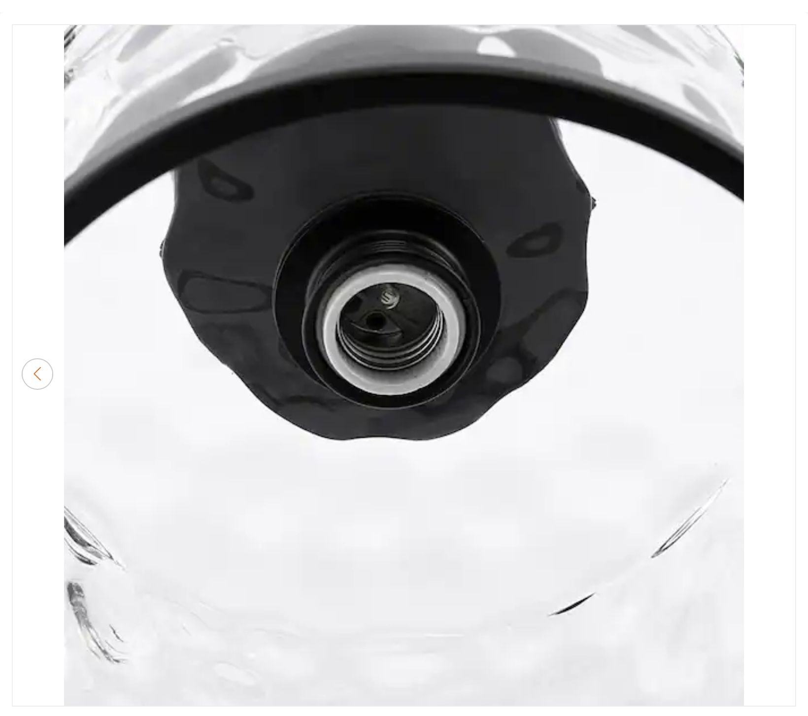 9 in. 1-Light Black Modern Semi Flush Mount Ceiling Light - New - photo 5