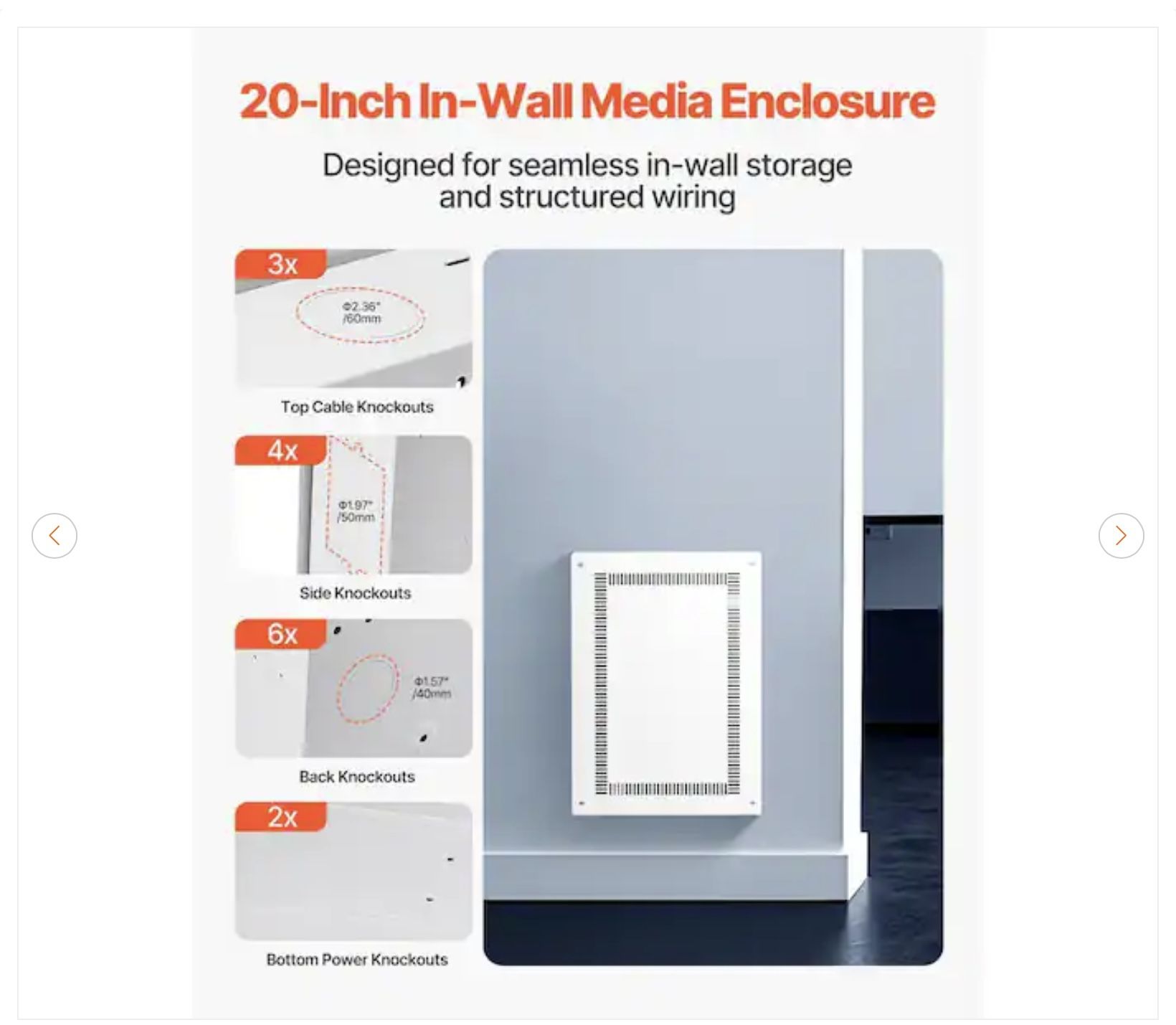 Structured Media Enclosure 20in Recessed Wall Mount - photo 4