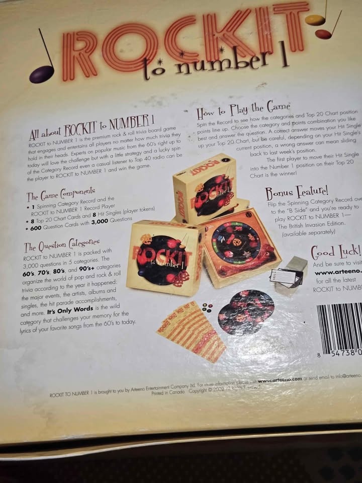 ROCKIT to number 1 Music Trivia Challenge Board Game - photo 5
