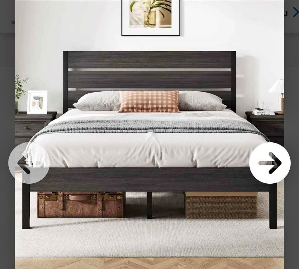 NEW- Queen Bed Frame with Headboard Ref45820
