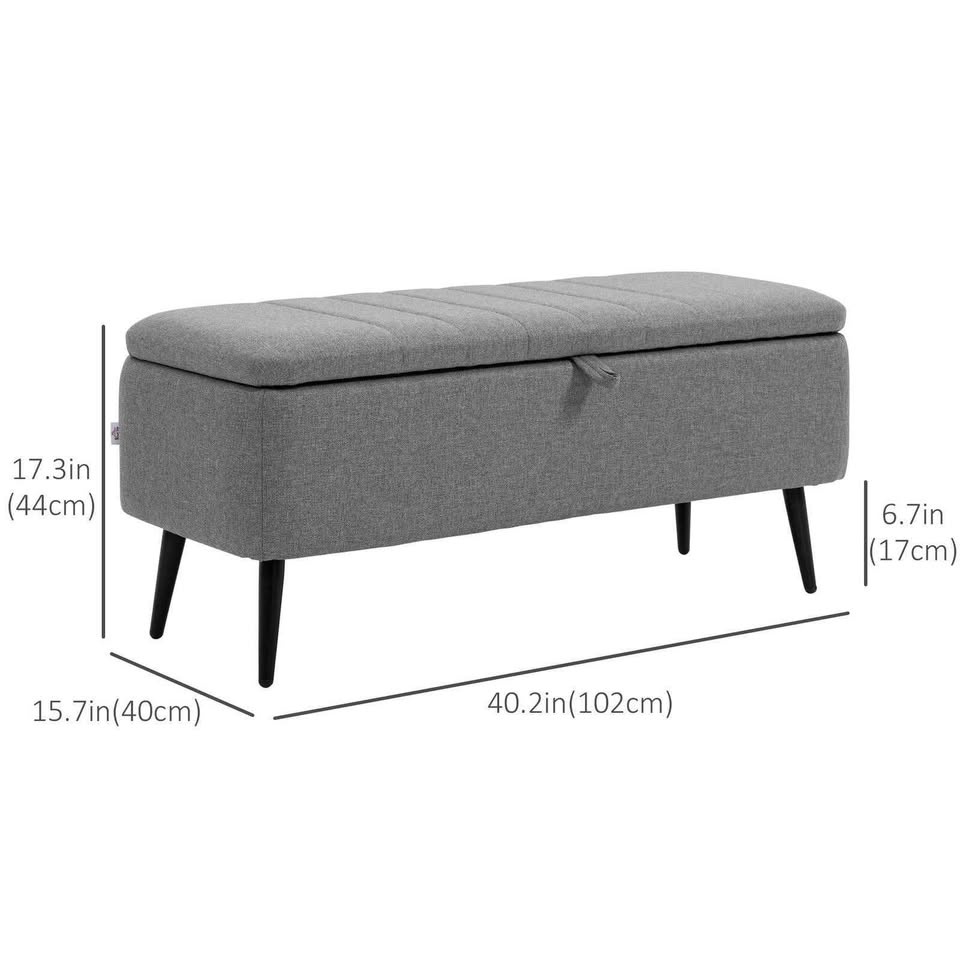HOMCOM Ottoman with storage - photo 2