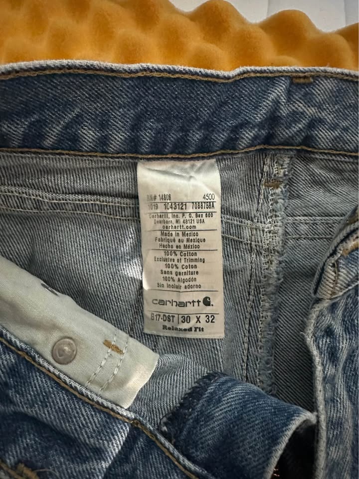 Vintage Carhartt Denim Jeans B17-DS Made in Mexico USA - photo 5