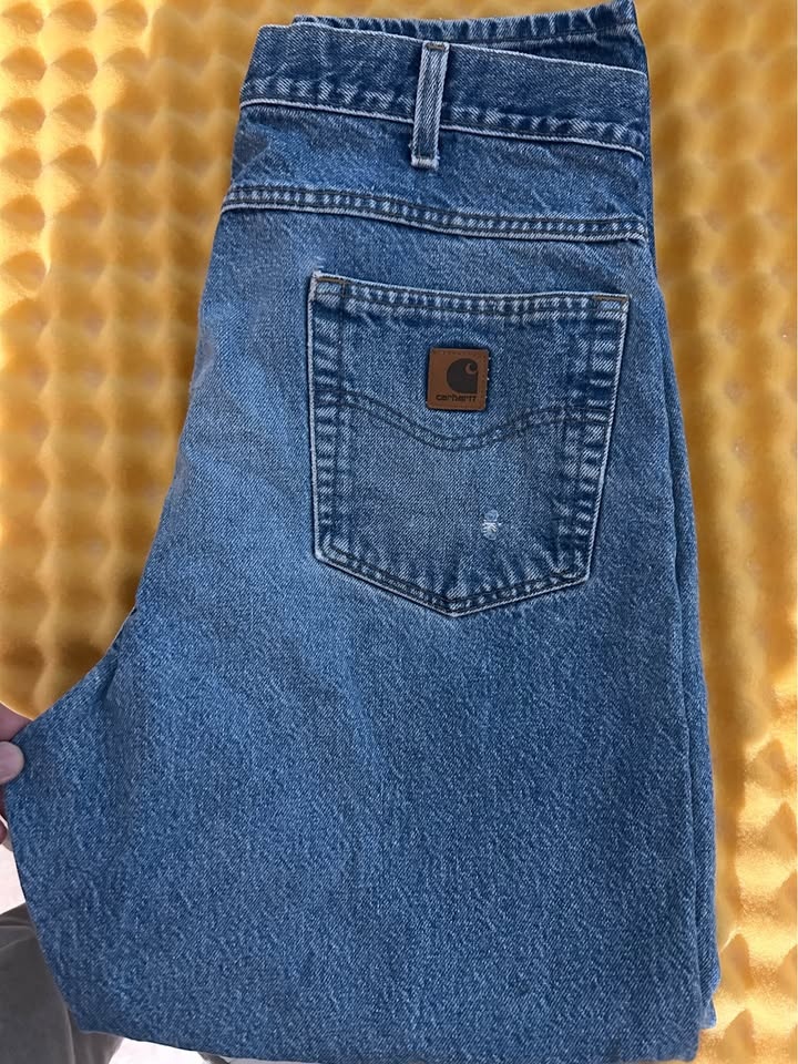 Vintage Carhartt Denim Jeans B18 DST Assembled in Mexico USA - photo 2