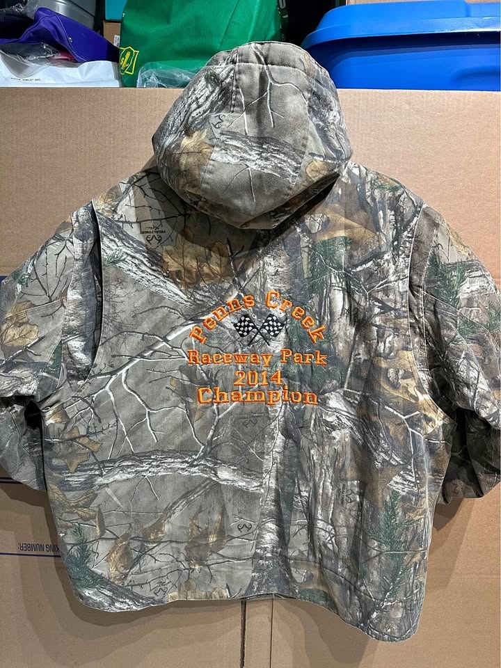 dhead silent hide camouflage jacket penns creek raceway 2014 cha