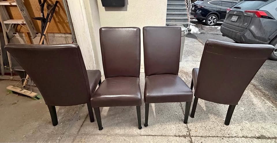 PU Leather Dining Chairs (4-Piece Set)