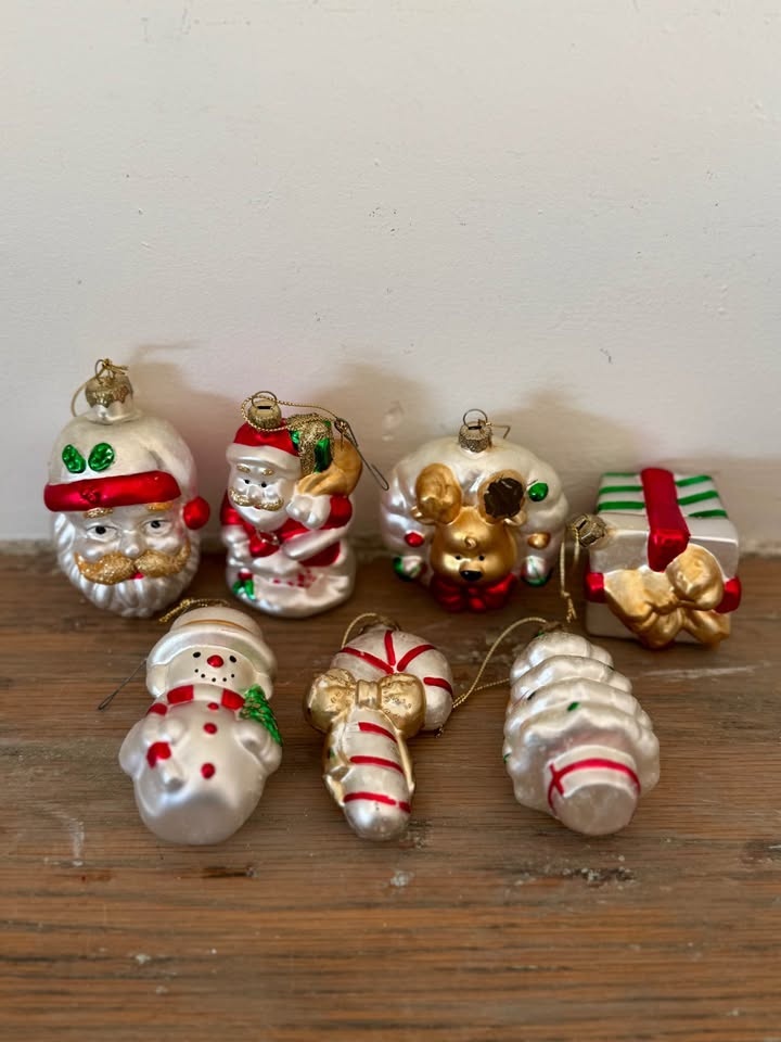 Vintage Glass Christmas Ornaments Retro Christmas - photo 2