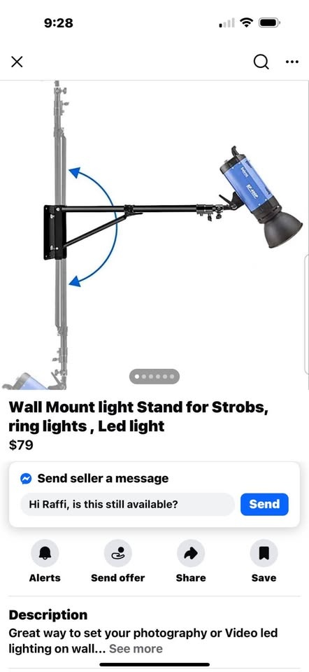 Wall mount ring, light tripod - photo 2