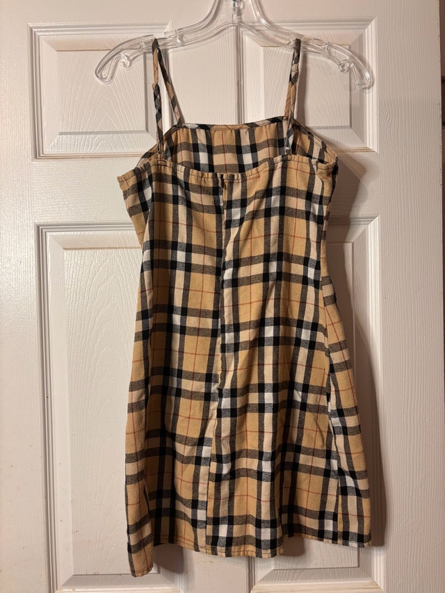 Plaid Sleeveless Dress - Beige Check (Fits XS-S) - photo 2
