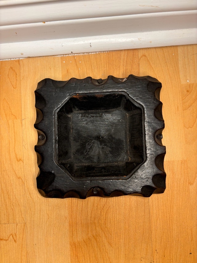 Hand-carved Wooden Ashtray