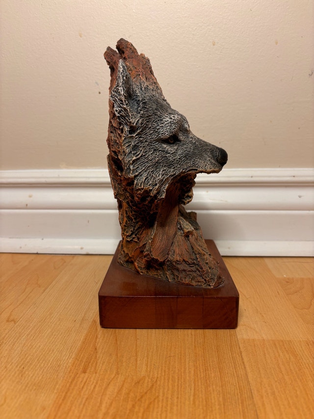 Wolf & Human Transformation Wall Sculpture – Signed Art - photo 2
