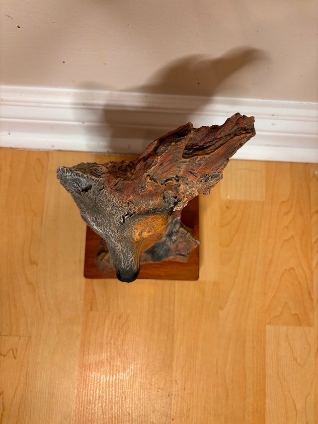 Wolf & Human Transformation Wall Sculpture – Signed Art - photo 5