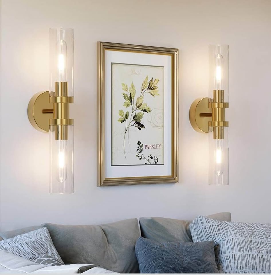 Wireless Brass Wall Sconce set of 2 Dimmable BNIB - photo 5