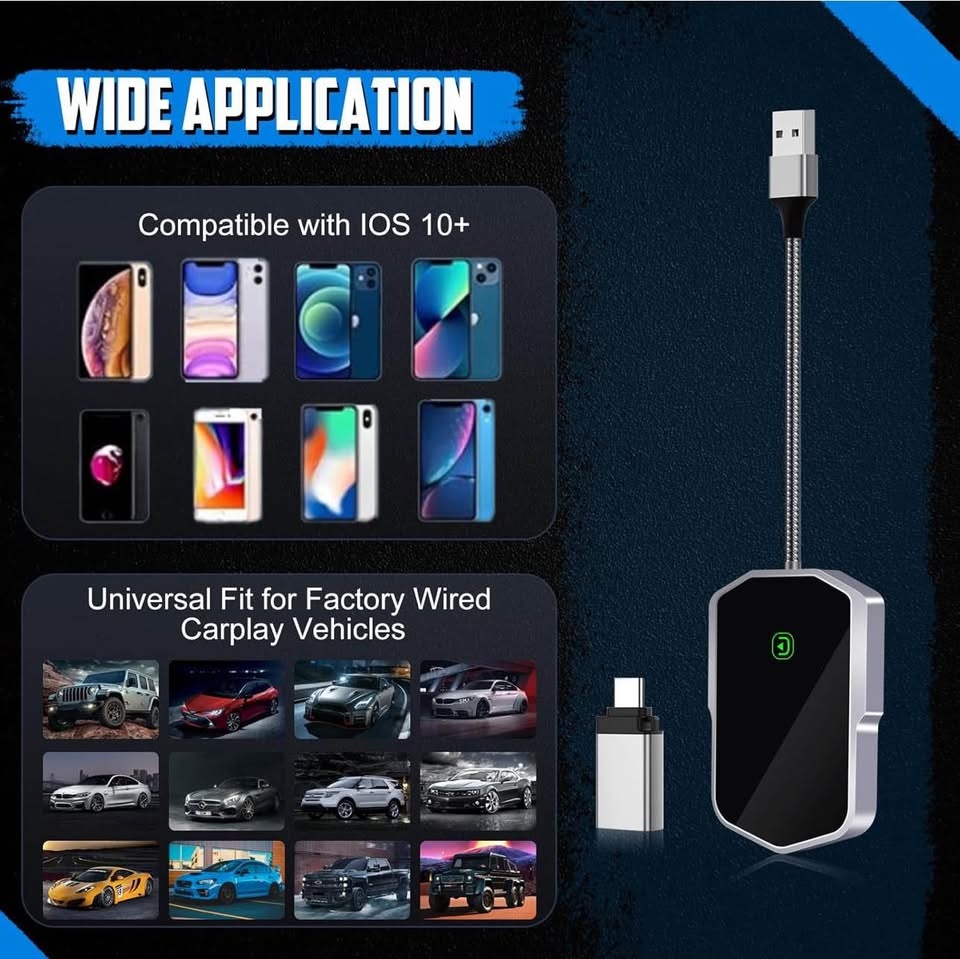 Wireless CarPlay adaptor iOS plug and play iPhone only BNIB - photo 2