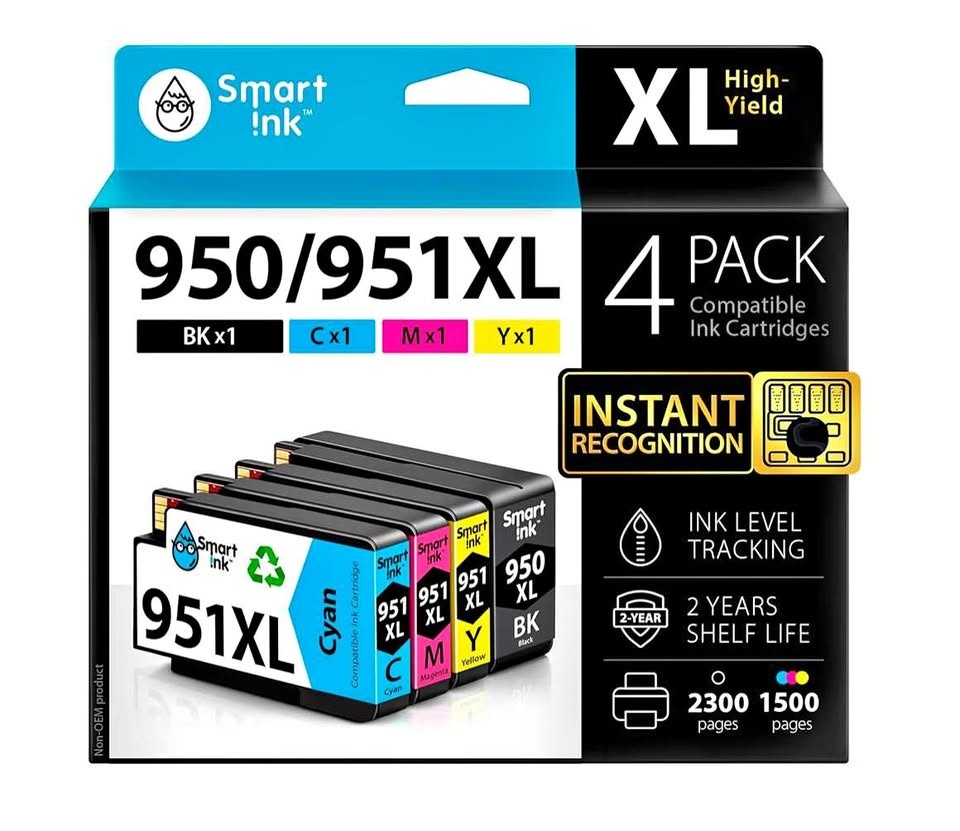 HP 950XL / 951XL 4 Pack Ink Cartridges BNIB