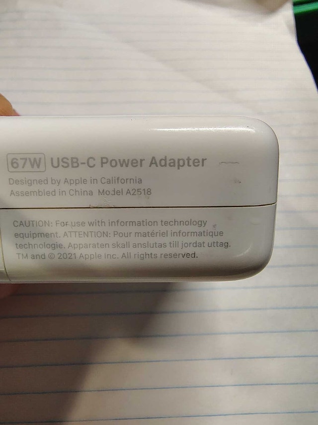 Apple 67W USB-C Power Adapter