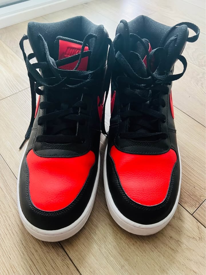 Men Nike Ebernon Mid — Black/Habanero Red-White (US 10) - photo 3