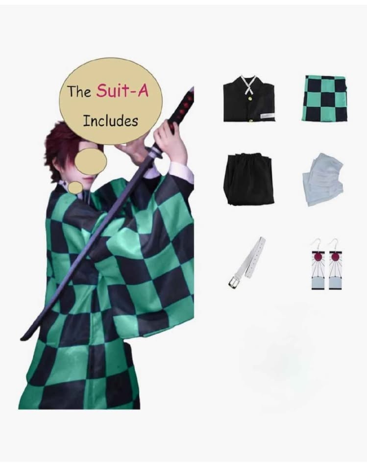 Tanjirou kamado Costume Cosplay - photo 3
