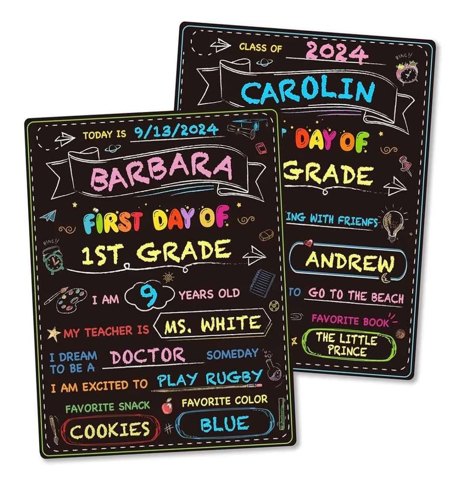 First and Last Day of School Chalkboard - photo 2