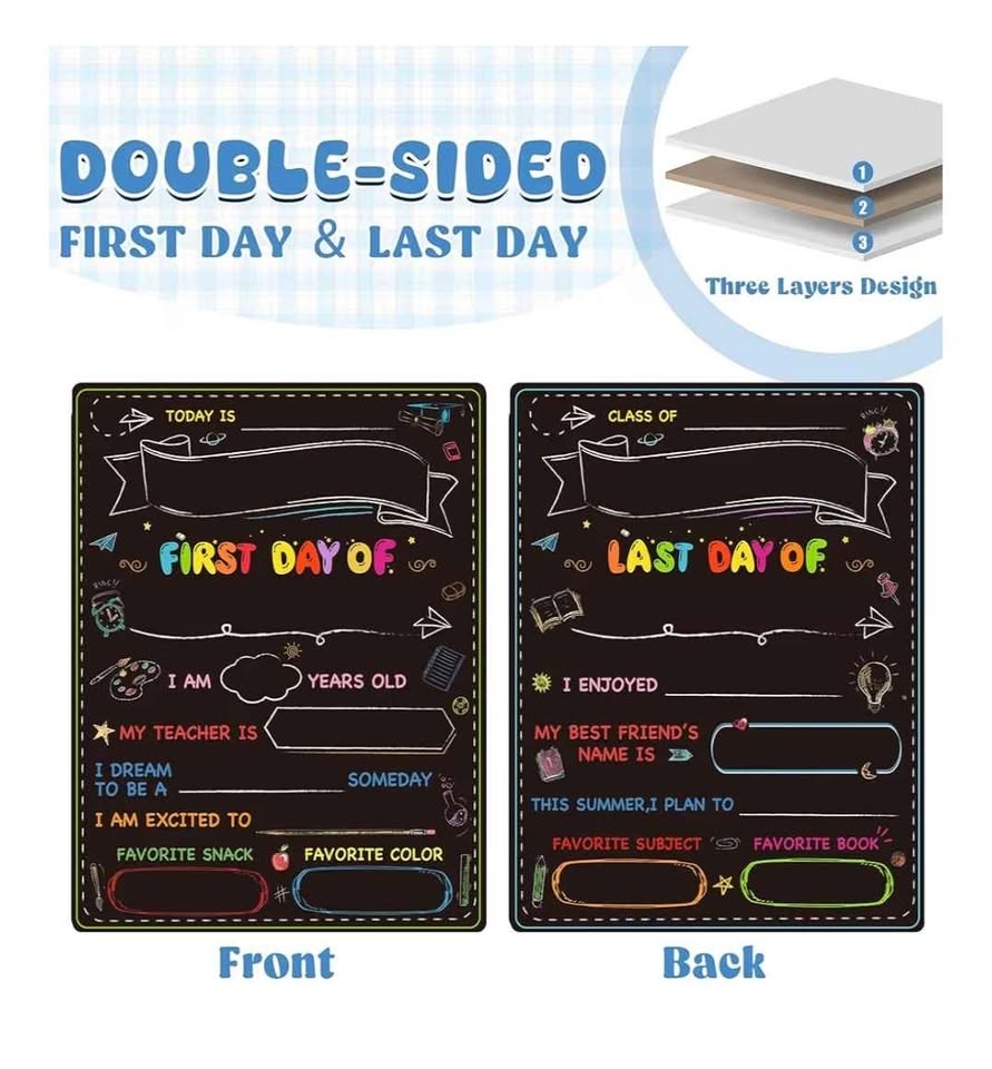 First and Last Day of School Chalkboard - photo 3