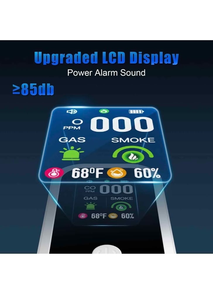Co2 & smoke and gas detector 5in 1 - photo 4