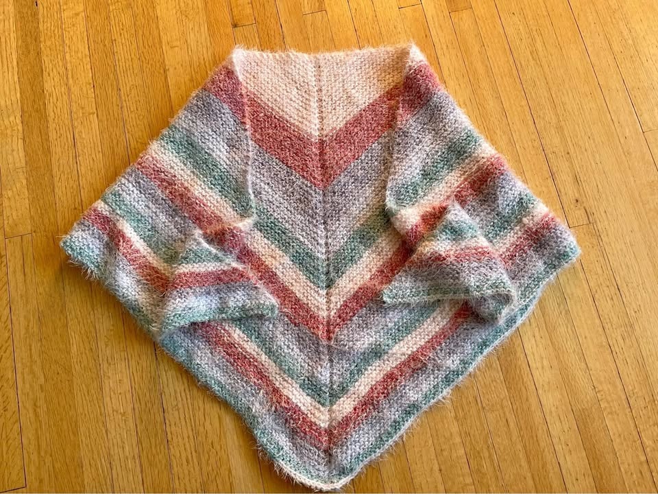 Hand knit Shawl