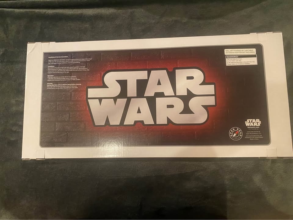 Star Wars LED Wall Art Sign – Light-Up Logo Decor (24” x 10.8”) - photo 2