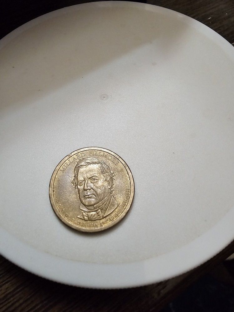 2010-P Millard Fillmore Presidential Golden Dollar Coin - photo 3