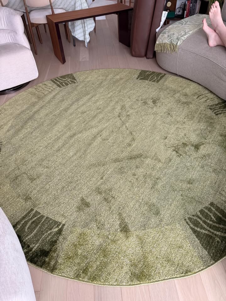 8’ Round Green Modern Rug - photo 3