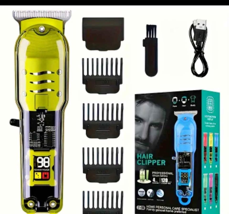 Cordless Hair Trimmer - Digital Display & USB Rechargeable
