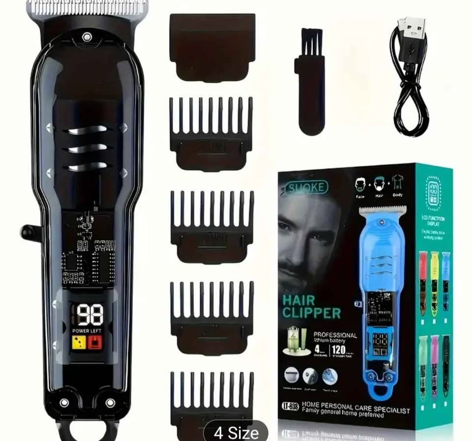 Cordless Hair Trimmer - Digital Display & USB Rechargeable - photo 2