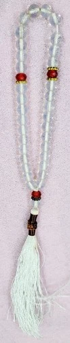 Traditional Prayer Set, White Knitted Cap with Beads Tassel, Isl - photo 2