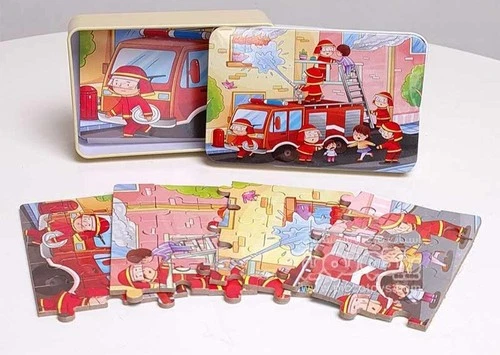 Fire Rescue Puzzle, 60 Pieces, Metal Tin - photo 2
