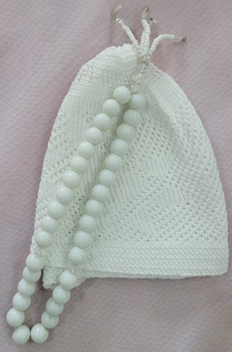 Traditional Prayer Set, White Knitted Cap, Islamic Acce - photo 5
