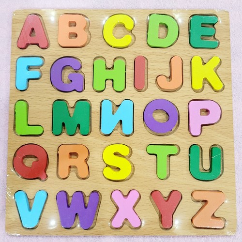 Wooden Alphabet & Numbers Shapes Puzzle Set - photo 2