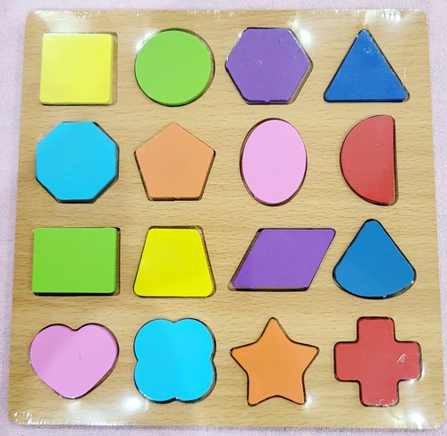 Wooden Alphabet & Numbers Shapes Puzzle Set - photo 3